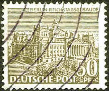 085 Deutsche Post - Wert 50 PF. - Berlin Reichstagsgebäude