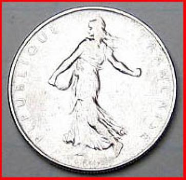 Französische Münze - 1 Franc - 1991