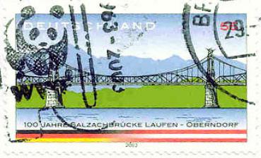 187 Deutschland - Wert 55 - 100 Jahre Salzachbrücke Laufen-Oberndorf