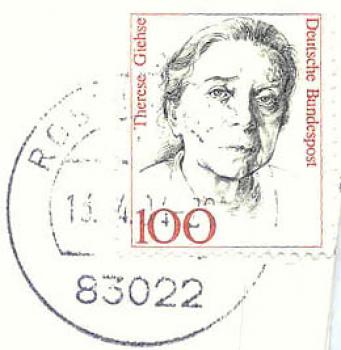 192 Deutsche Bundespost - Wert 100 - Therese Giehse