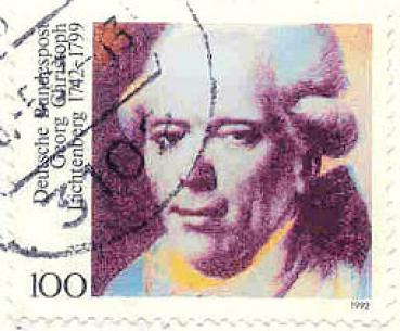 196 Deutsche Bundespost - Wert 100 - Georg Christoph Lichtenberg 1742-1799