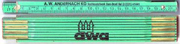 Gliedermaßstab oder Zollstock (77) - Dachbaustoffwerk A. W. Andernach KG, Bonn-Beuel