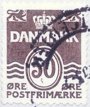 010 Dänemark - Danmark - Wert 50 Öre - Postfrimaerke