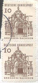 299 Deutsche Bundespost - Wert 10 - Dresden/Sachsen