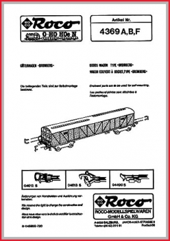 Roco H0 Montageanleitung (2) - für Güterwagen 4369 A, B und F