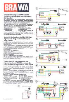 Brawa H0 - Einbauanleitung (1) - für Lichtsignale mit Stecksockel und einfachem Standsockel - Original