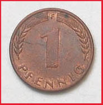 1 Pfennig - Serie F 1971