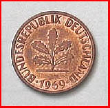 1 Pfennig - Serie G 1969