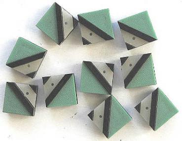 Brawa - 10 Stück Diagonalplatten 9053 - rechteckig Farbe grün/schwarz
