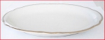 Servierplatte - aus weißem Porzellen mit Goldrand