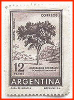 009 Argentinien - Argentina - Wert 12 Pesos - Quebracho Colerado