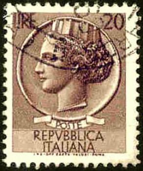 033 Italien - Poste Repubblica Italiana - Wert 20 Lire