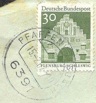 318 Deutsche Bundespost - Wert 30 - Flensburg/Schleswig