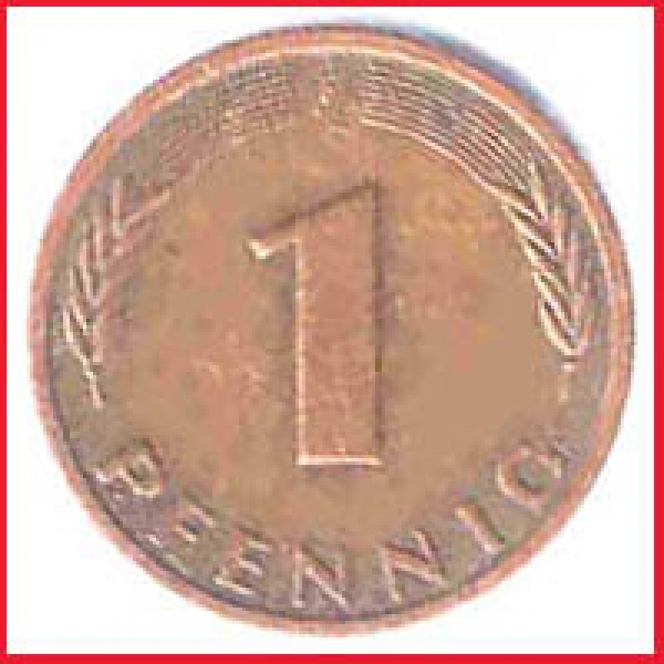 1 Pfennig - Serie F 1990