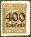 Deutsches Reich - Wert 400 Tausend