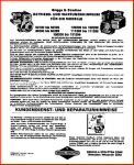 Briggs Betriebs- und Wartungshinweise (2) - für Motore 60100 bis 131299